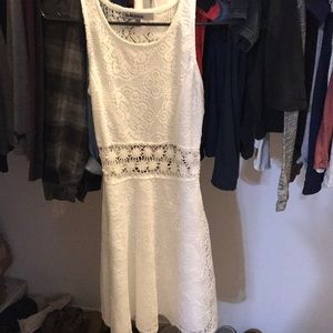 White Lacey knitted dress